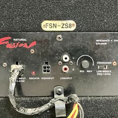 FUSION FSN-ZS8 ウーファー ボックス型 カーオーディオ 音響 チューンナップウーファー スピーカー フュージョン ジャンクの画像