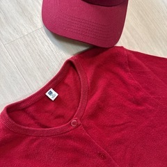 UNIQLOキッズ赤コーデ 120の画像