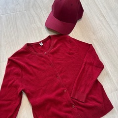 UNIQLOキッズ赤コーデ 120の画像