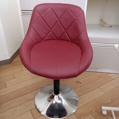 ★ジモティ割あり★  カウンターチェア レッド H83～103×...