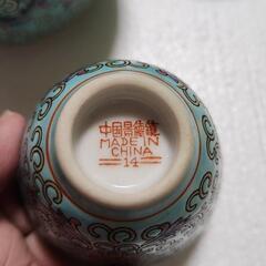 中国景徳鎮　茶壺　湯呑み５個セットの画像
