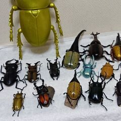 最終値下げ、カブトムシ＆クワガタフィギュア20点セットの画像