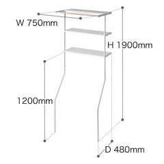 【5/19まで急募】tower ランドリーラック　シェルフタワーの画像
