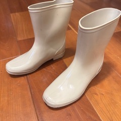2足譲り(白と青)レイン靴、雨靴の画像