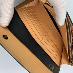 新品レザー ヌメ革 長財布の画像