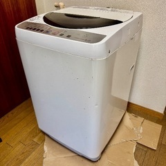 【無料お譲り】SHARPの全自動洗濯機（型番：ES-FG60J）6kgの画像