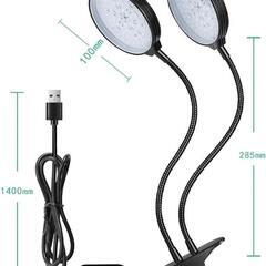 植物育成ライト LED クリップ フルスペクトル USB 15W IP65防水の画像