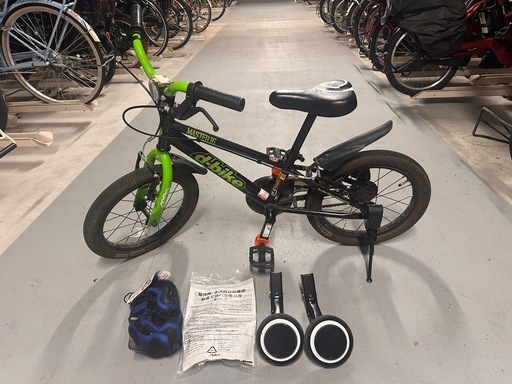 d-bike 16インチ d-bike キッズバイク 16インチ 黒/緑 d-bike