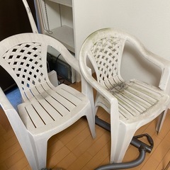 プラスチックチェア2個