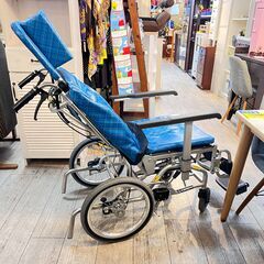 ※カワムラサイクル 介助式 車椅子 ティルト＆リクライニング ノーパンクタイヤ アルミ製 KXL16-42 説明書付属★買取帝国 志木店の画像