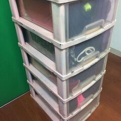 【無料】プラスチックケース（5段引き出しつき）の画像