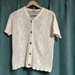 MARAかぎ針編み半袖ニット