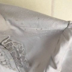 薄水色　長袖襟付き　ブラウスの画像