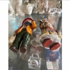 レトロ陶器人形 置物　ペア　②の画像