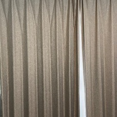 【美品】【ニトリ 遮光カーテン】おしゃれなモカグレー 178×100 2枚組の画像