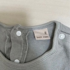 petit main スタイ付きロンパース　80cmの画像