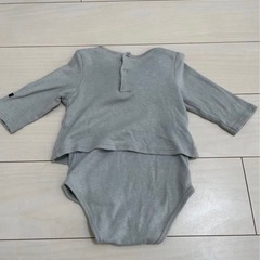 petit main スタイ付きロンパース　80cmの画像