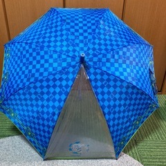 男の子向け　傘　青　