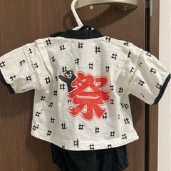 くまモン　ハッピ　ロンパースセット　80の画像