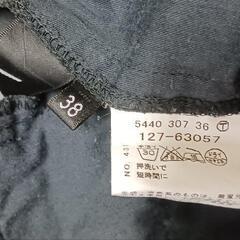 インディヴィ　裾シャーリング　クロップトパンツ　38の画像