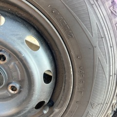 145 80 12 6PR 軽 トラ バン 貨物 エブリ スタッドレス 2023年製 スチール てっちん 鉄 4本 セット 室内保管  ホイール ダンロップ BLIZZAKの画像