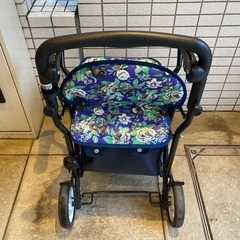 【美品】マキテック　シルバーカー ノーブルプラス NBP-2  Blue Flower（青花柄）の画像