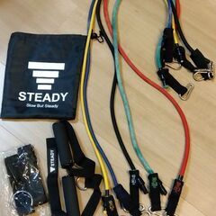 STEADY 筋トレ ゴムチューブ 強度別5本セット
