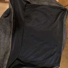 無印良品　体にフィットするソファ　ネイビー　デニム地　ビーズクッション　　の画像