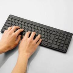 ELECOM 無線超薄型コンパクトキーボード エレコム TK-FDP099TBKの画像