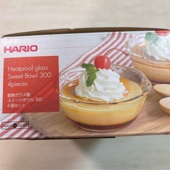 HARIO ハリオ　耐熱ガラス製スイーツボウル300 4個セットの画像