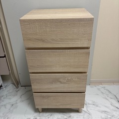 幅45cm サニタリー収納　ランドリー収納　4段チェスト