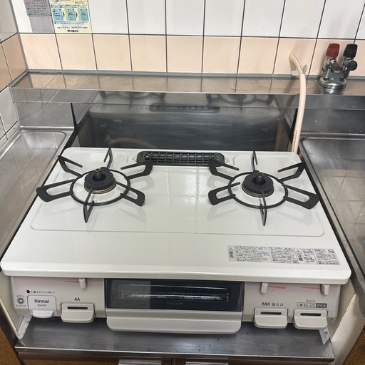 リンナイ ガスコンロ ガステーブル 幅約60cm 片面焼グリル プッシュ点火 左強火力 都市ガス用 ベージュ KG67BEL/13A