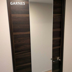 引き渡し限定 イケア GARNES 壁掛け鏡 シルバー フック式...