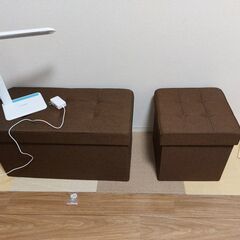 スツール収納ボックス（大）（小）を格安でお譲りします。