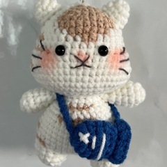 猫ちゃんあみぐるみキーホルダー付き