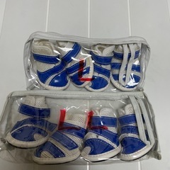 犬用シューズ　靴　靴下　青　散歩