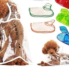 新品　大型犬　超大型犬　レインコート　クリア　フード付き　おしゃ...
