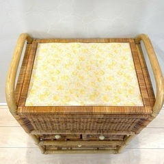 希少】ラタン チェスト 藤 5段 昭和レトロ 収納家具 箪笥 整理棚