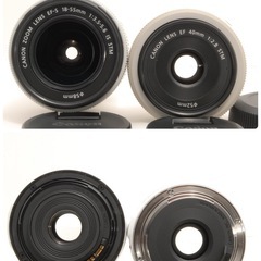人気の白！元箱あり！Canon Kiss X7 ダブルレンズキット 18-55mm IS STM 40mm 単焦点 スマホ転送OK デジタル 一眼レフ カメラの画像