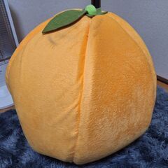 オレンジ型ペットベッド ハウスの画像
