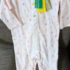 『タグつき新品』イギリス購入 ベネトン ベビー服 襟つきカバーオ...