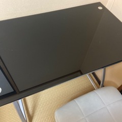 【90％オフ】仕事用デスク ガラス天板　45000円→4500円の画像