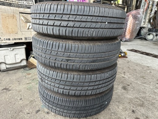 (受け渡し者決まりました)サマータイヤ155/65R14 ダイハツ純正ホイール タイヤバリ山 4本セット
