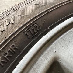 (受け渡し者決まりました)サマータイヤ155/65R14 ダイハツ純正ホイール タイヤバリ山 4本セットの画像