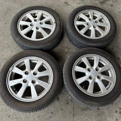 サマータイヤ155/65R14 ダイハツ純正ホイール タイヤバリ...