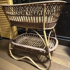 藤製のランドリーボックス　ラタン