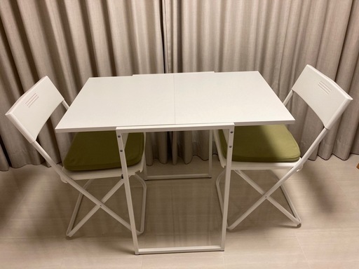 Amazon｜IKEA MUDDUS ドロップリーフテーブル 48/92x60cm ホワイト