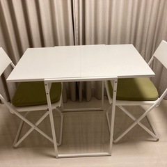IKEA MUDDUS ドロップリーフテーブルとチェアのセット 