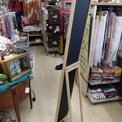 高級タイプ　木製　スタンドミラー　鏡　ミラースタンド