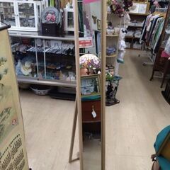 高級タイプ　木製　スタンドミラー　鏡　ミラースタンドの画像